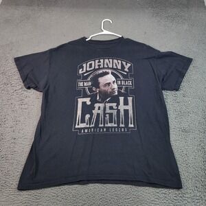 Johnny Cash Shirt Mens XL Black Man In Black American Legend Band Graphic Tee